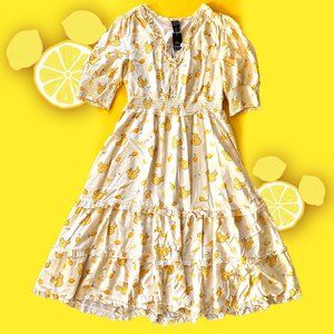 Her Universe Disney Mickey Mouse Lemon Midi Dress